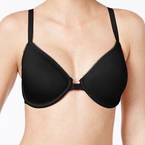 Wacoal Basic Beauty Plunge Bra 853292 Black 38DD Front Closure Like New